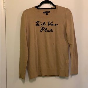 Banana Republic Sweater “s’il vous plait”sweater that says “please”in French🇫🇷